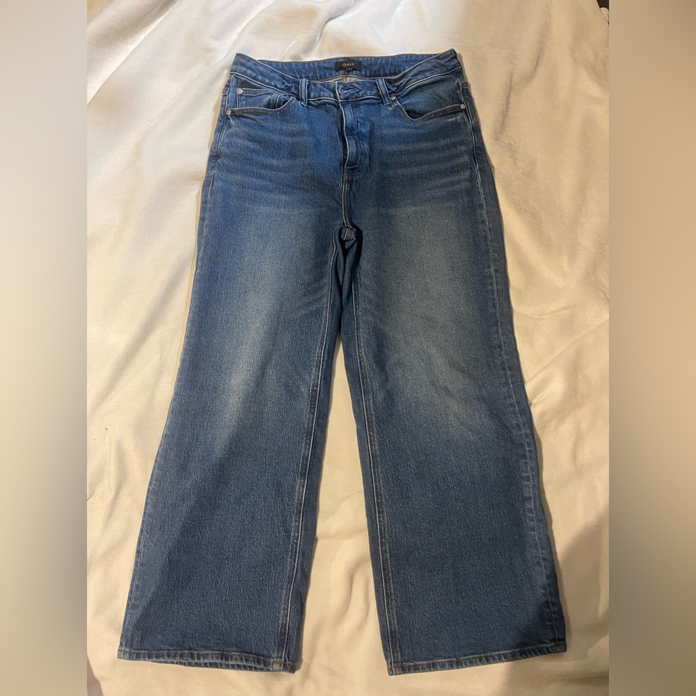 Quince Women's Blue wide leg Jeans